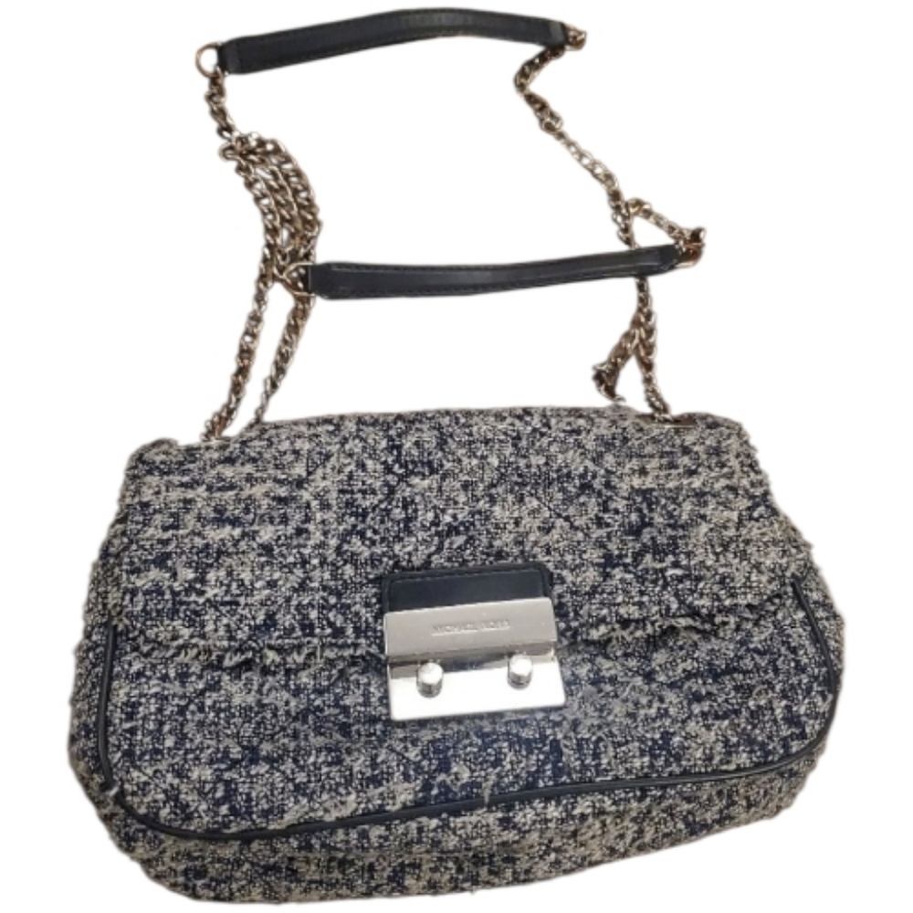 Michael Kors Vintage Classic Baguette Sloan Tweed Handbag